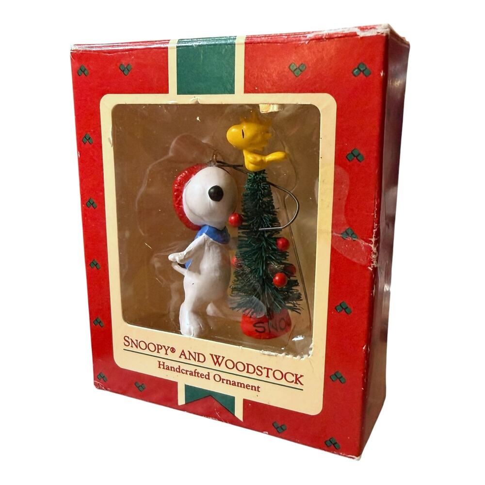 Vintage NOS 1987 Hallmark Ornament Peanuts Snoopy & Woodstock
